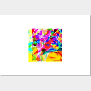 Abstract Mod Pop Art Flower Bouquet Posters and Art